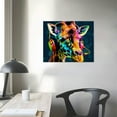 thumbnail image 4 of BCIIG   Animal Graffiti Wall Art Giraffe with Headphone Canvas Painting Colorful Animal Art Print Funny Music Artwork for Nursery Kids Room  20x16in, 4 of 6