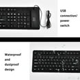 thumbnail image 2 of Ruiboury Keyboard Durable Waterproof Silent Soft Keyboards Fashion Mini Flexible Folding USB Wired Tablet Accessories Fittings Pink 85-Key, 2 of 6