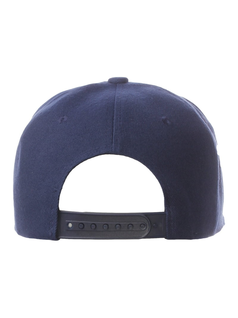 Classic Snapback Hat Custom A to Z Initial Letters, Navy Cap White