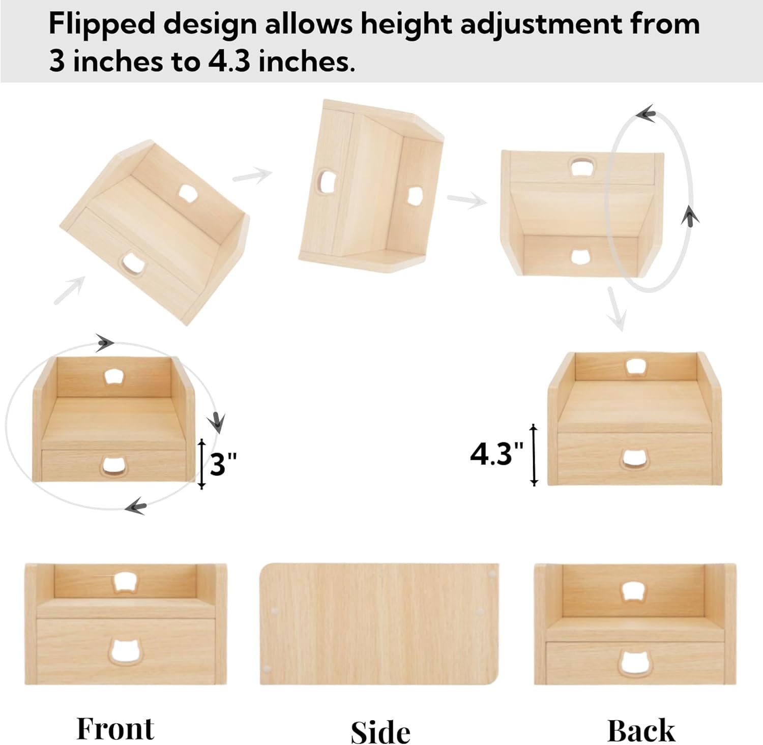 Raised Pet Feeder Stand for Cats & Dogs  , Holder for Pet Automatic Feeders, Pet Water Dispenser Stand, Adjustable Height Elevated Shelf for PETKIT, PETWANT and  Pet Feeders