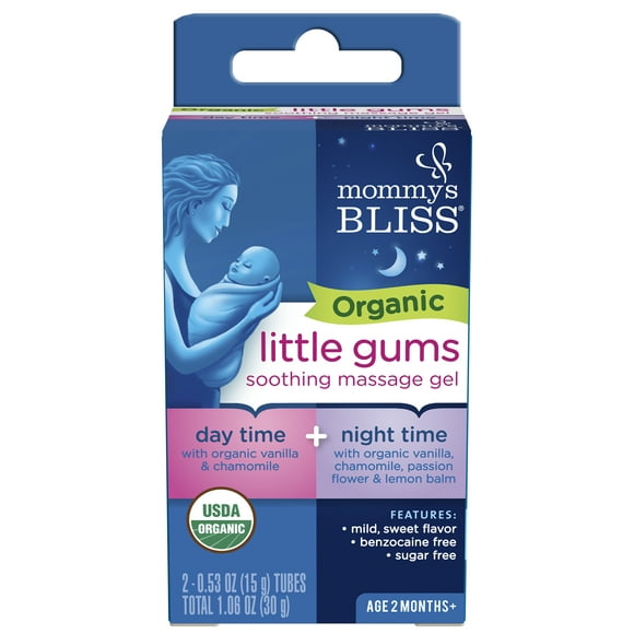 Mommy's Bliss Baby Organic Gums Soothing Massage Gel, Liquid, 2+ Months, 1.06 oz, Over-the-Counter Medicines