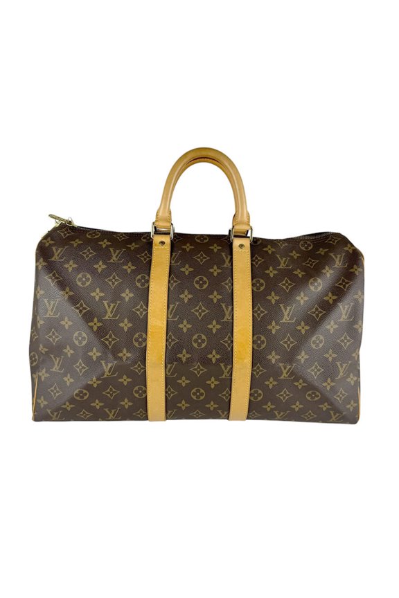 Pre-Owned Louis Vuitton LOUIS VUITTON Handbag Boston Bag Monogram Keepall 45 Canvas Brown Men's...
