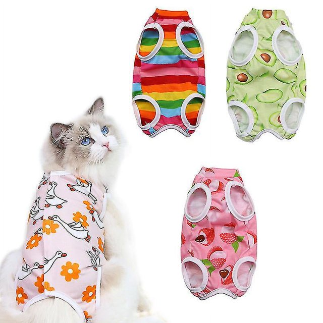 S Traje de recuperación para gatos, ropa de esterilización para gatos, cuello transpirable, alternativa