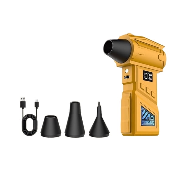 680000 RPM Cordless Air Duster Vacuum Cleaner, Handheld 2-in-1 Electric Jet Fan Blower for PC Car - HFX-13H