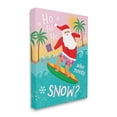 thumbnail image 3 of Who Needs Snow Surfing Santa Holiday Graphic Art Gallery Wrapped Canvas Print Wall Art, 3 of 7