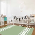 thumbnail image 3 of Area Rug 4'x6' Sage Green White Stripes Washable Area Rugs Non Shedding Floor Carpet Rubber Backing Non-Slip Indoor Mats for Living Room Bedroom Kitchen, 3 of 8