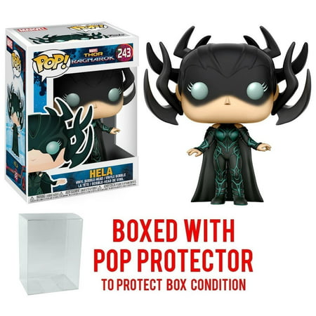 Funko Pop! Marvel: Thor Ragnarok - Hela Masked #243 Vinyl Figure (Bundled with Pop BOX PROTECTOR CASE), Bundled Plastic Box Protector with the collector in.., By Pop