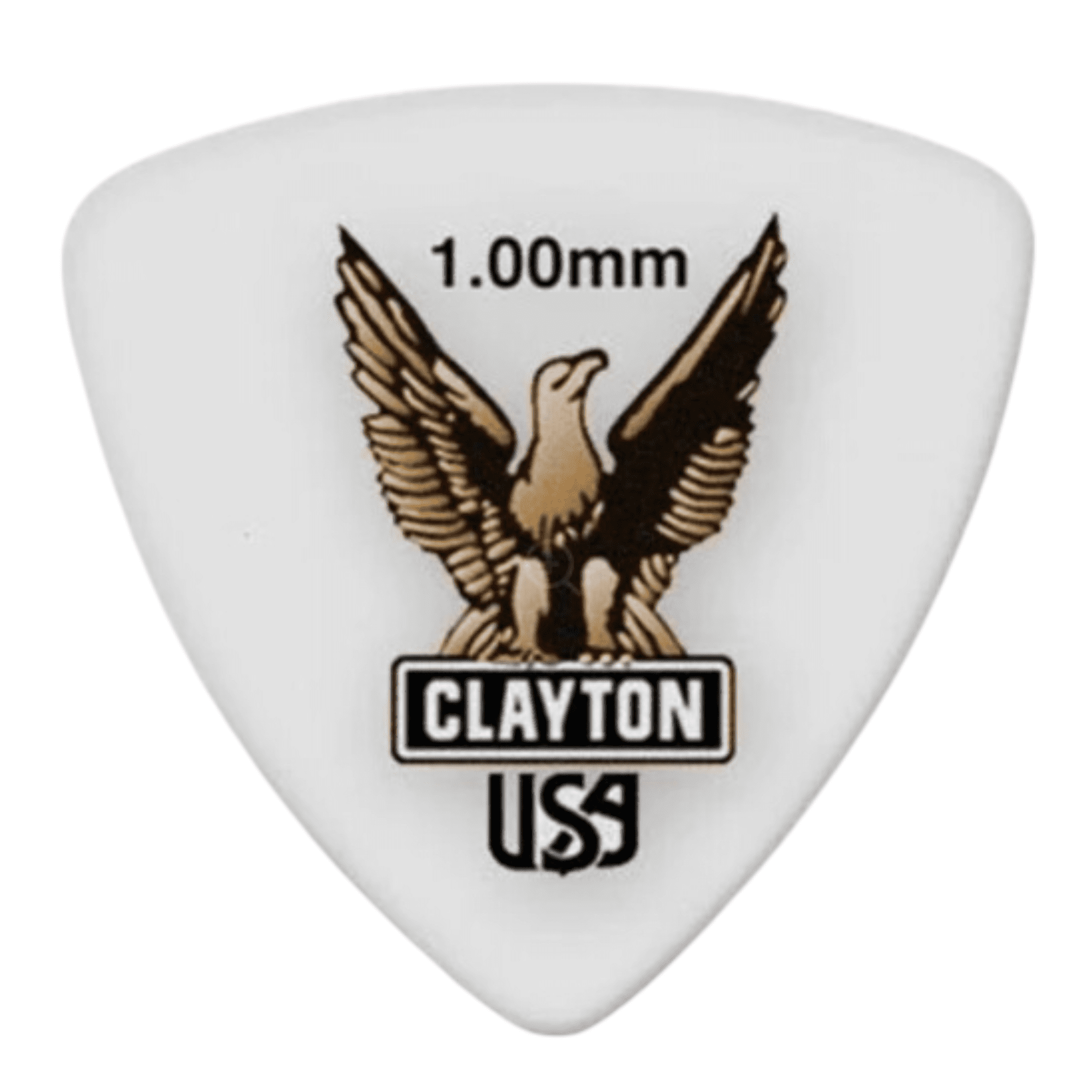 Clayton RT100 Acetal Polymer Rounded Triangle Guitar Picks- 1 mm - 72 Pieces