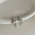 thumbnail image 6 of XISAOK Stylish Silver Color Bowknot Ribbon Ear Cuff Accessory Eye Catching Ear Clips, 6 of 9