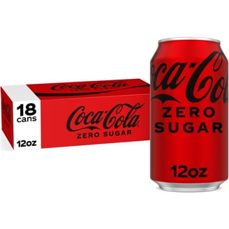 Coca-Cola Cherry Zero Sugar Soda, 12oz Cans, Pack of 12, 144 fl oz
