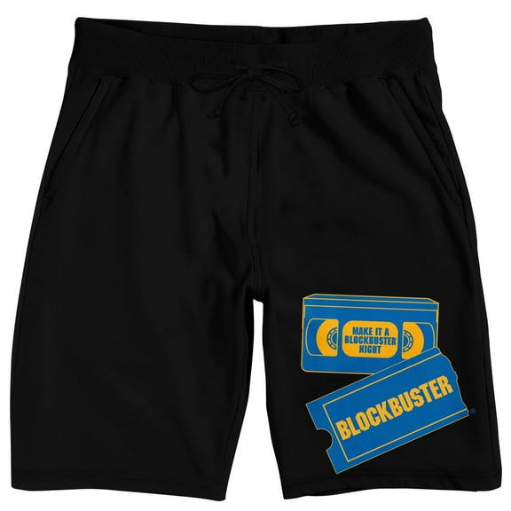 Blockbuster VHS Men's Black Lounge Shorts-Medium