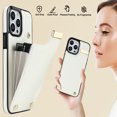 thumbnail image 4 of Decase Back Wallet Cover for iPhone 13 Pro Max,Shockproof Premium PU Leather Wallet Card Slot Money Pocket for Men Women Girls Flip Protective Case,White, 4 of 7