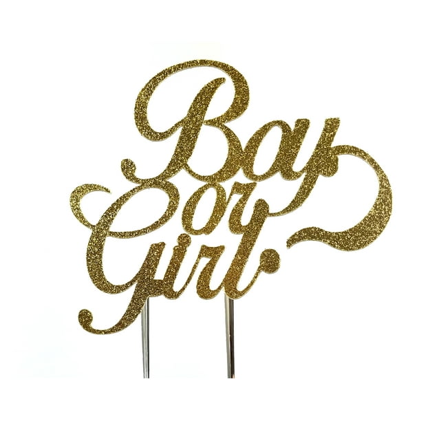 Handmade Gender Reveal Cake Topper Decoration Boy or