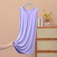 thumbnail image 2 of Women's Summer Sleepshirt Nightgown Comfortable Round Neck Sleeveless Home Dress Loungewear Casual Basic Sleepwear For Women, 2 of 4