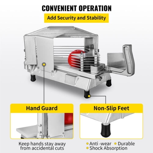 VEVOR Commercial Tomato Slicer 0.38 inches Heavy Duty Tomato VEVOR Commercial Tomato Slicer 0.38 inches Heavy Duty Tomato