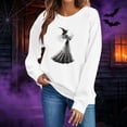 thumbnail image 3 of Trikvn Women's Vintage Witch Graphic Sweatshirts Magic Spell Pullover Tops Fall Long Sleeve Crewneck Shirts Casual Loose Fit Novelty Halloween Outerwear Jumper, 3 of 6