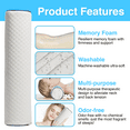 thumbnail image 4 of Neck Roll Pillow for Neck Relief – Extra Dense Memory Foam Round Cylinder Bolster for Cervical Support, 4 of 6