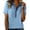 Light Blue, variant on Tqcoqu Polo Shirts for Women Front Button V Neck Short Sleeve Womens Tops Casual Comfy Loose Fit T Shirts,Black,Women's S-XXL