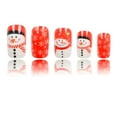 thumbnail image 5 of Yoyauz 24 PCS Christmas Fake Nails Shining Gold Purple Christmas Puppy Star Short Fake Nails, Christmas Color Nails Used for DIY Nail Decoration in Winter, 5 of 7