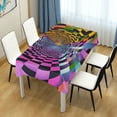thumbnail image 4 of Yayeee Tablecloths 60" x 120" Rectangle Wrinkle Resistant Party Table Cover, Green Wavy Plaid, 4 of 8