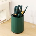 thumbnail image 4 of Inteprter Rotación de 360° | Juegos de cuchillos de cocina con bloque para un fácil almacenamiento, moderno y minimalista Organizadores de utensilios de cocina blanco negro, 4 of 6