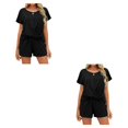 thumbnail image 4 of Minnieouse Conjunto de 2 piezas de camiseta informal, pantalones cortos, traje de Fitness, ropa de verano a la moda para viajes y oficina, ropa Type8 NO8, 4 of 6