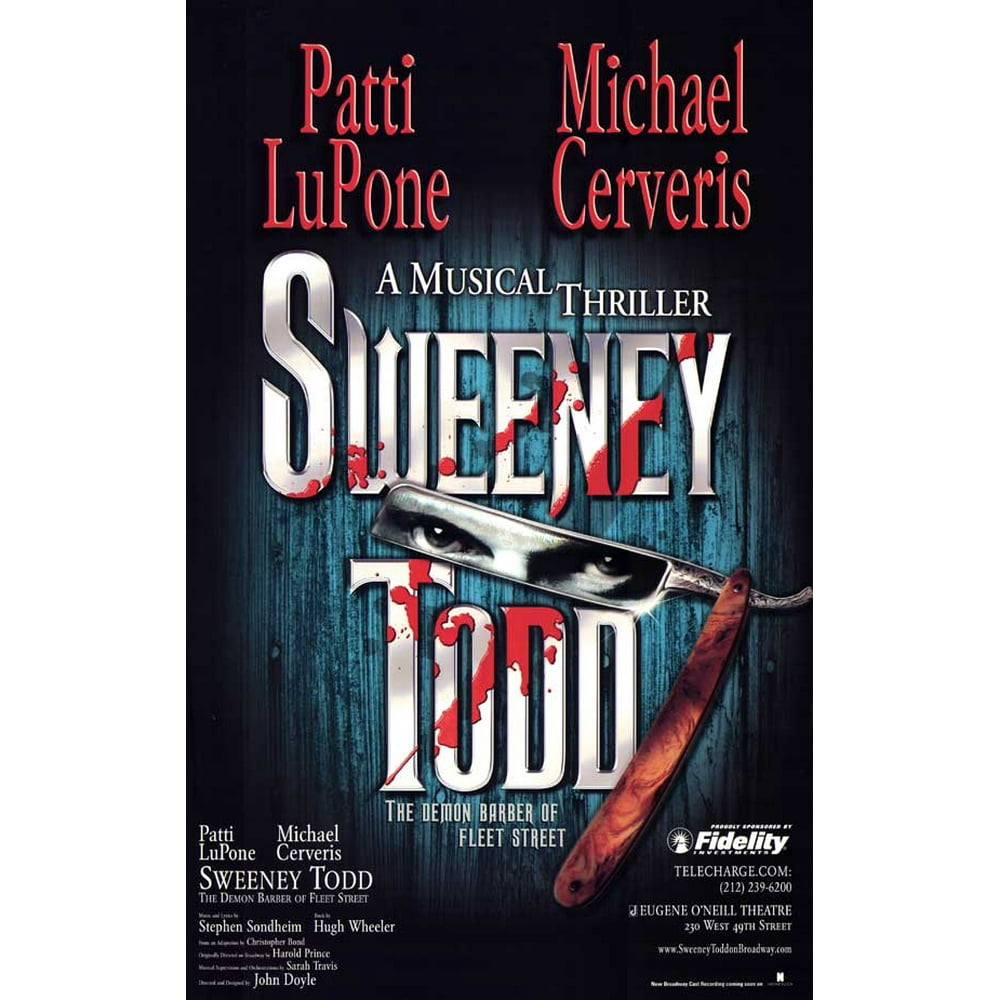 Sweeney Todd 11x17 Broadway Poster