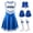 Blue, variant on Pigmiss Girls Cheerleader Costume Kids Cheerleading Outfit Dress for Halloween Party Birthday Gift Stage Performance Sports Events