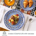 thumbnail image 3 of Vancasso, 16 Piece Porcelain Dinnerware Set, Boho Blue Dinner Set, Service for 4, 3 of 4