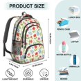 thumbnail image 5 of Pioneer Flower Floral Print Pattern Backpack for School, Cute School Bag with Adjustable Shoulder Straps and Padded Back, 16.9"x12.6"x5.9", 5 of 5