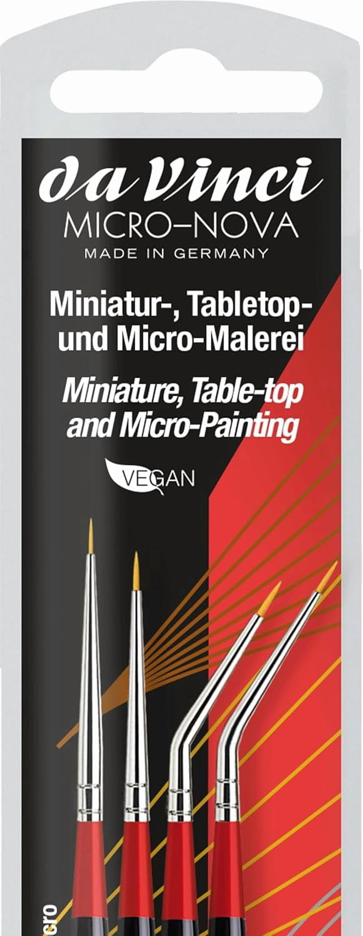 Micro-NOVA 4 Brush Set 4275 for Modelling & Miniature Painting: one Piece Each: Series 170 Sizes 20/0, 10/0 & 175 Sizes 15/0, 5/0