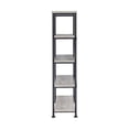 thumbnail image 4 of Miekor Furniture 4-shelf Bookcase with Metal Frame in Grey Driftwood and Black MK4935, 4 of 7