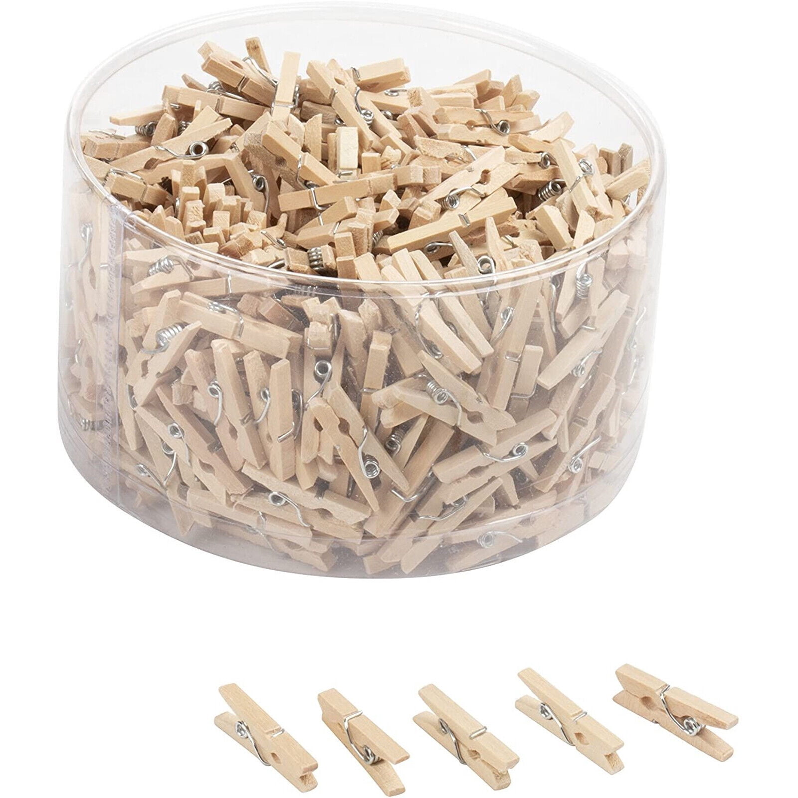 Mini Wooden Clothespins 500Piece Unfinished Wooden Clips for Photo