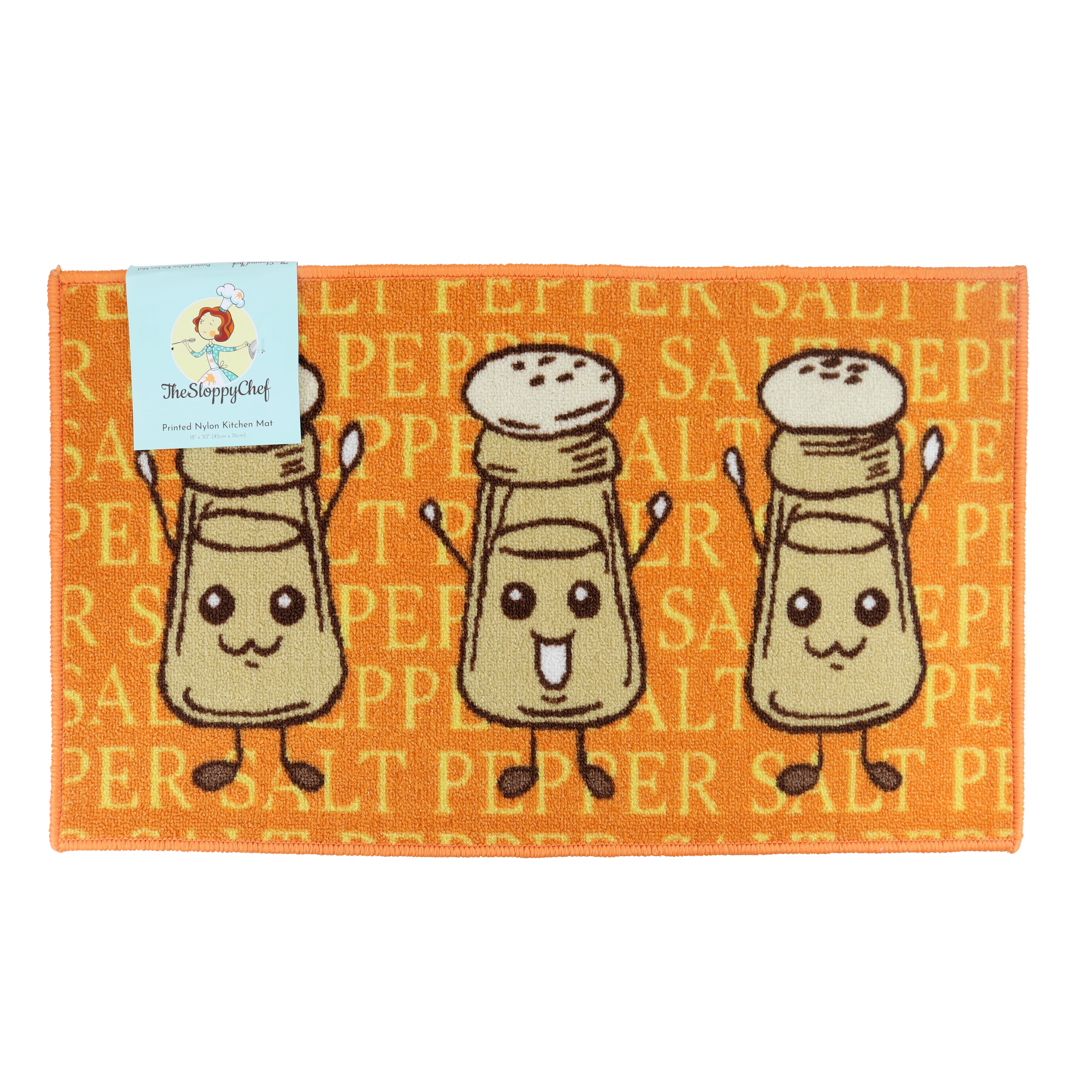 Arkwright Printed Kitchen Rug 18 x 30 in Salt & Pepper Design