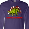 thumbnail image 4 of Inktastic Santa-Saurus Christmas Dinosaur Long Sleeve T-Shirt, 4 of 5