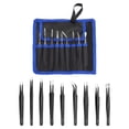 thumbnail image 1 of Uxcell 9pcs 4.13-4.92" Long Anti-estático Punta Recta Pinzas de Acero Inoxidable No Magnéticas Pinzas de Precisión para Reparación Precisa de Electrónica, 1 of 7
