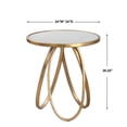 thumbnail image 4 of Uttermost Montrez Contemporary Metal Accent Table in Gold Finish, 4 of 4