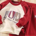 thumbnail image 5 of NOLDARES Baby Boy Fall Winter Clothes Toddler Kids Printed Outfits Long Sleeve Sweatshirt Tops + Joggers Pants Set(T226-Red), 5 of 5