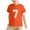 Orange, variant on Number 7 T-Shirt Boys Girls Short Sleeve Varsity Shirt Kids Summer Sports Birthday Tees Gifts Tops 3-12 Years