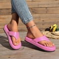 thumbnail image 2 of 2DXuixsh Women's Platform Flip Flops Solid Color Height Increasing Beach Sandals with Rhinestones Stylish Simple EVA Slides Size 8, 2 of 5