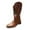 Brown, variant on PEASKJP Fashion Boots for Women Mid Calf Chunky Heels Patent Leather Boots,Beige 40