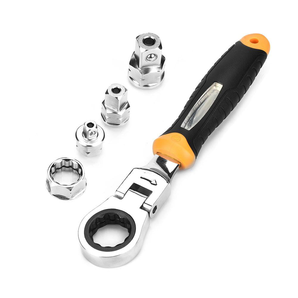 Adjustable Ratchet Wrench Sleeve Set-5pcs Adjustable Ratchet Wrench 1/4 3/8 1/2 CR-V Sleeve Adapter Set RTW-5
