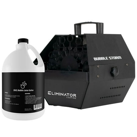 Eliminator Lighting Bubble Storm Black Bubble Machine with Bubble Fluid Package