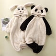 thumbnail image 5 of Coerni New Born Baby Boys Girls Cute Cartoon Warmer Romper Plush Panda Suit Winter Outfits 3 Month Winter Boy Jumpsuit, 5 of 5