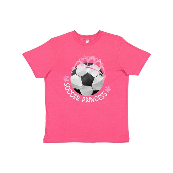 Inktastic Soccer Princess Tiara Youth T-Shirt