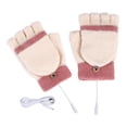 thumbnail image 4 of Guantes calefactables USB para clima frío, de doble cara, calentadores de manos amarillo y rosa, 4 of 9