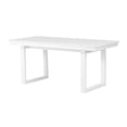 thumbnail image 2 of WestinTrends Paloma 68" Outdoor HDPE Modern Rectangular Patio Dining Table With Umbrella Hole, White, 2 of 10