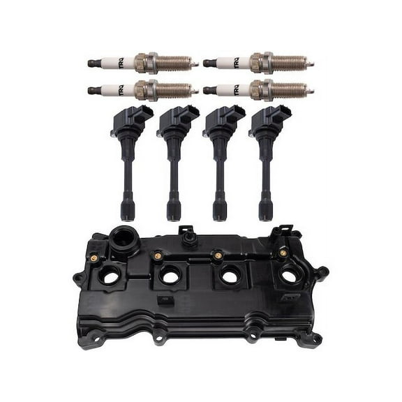 Ignition Coil Spark Plug Valve Cover Kit 9 Piece - Compatible with 2014 - 2016 Nissan Rogue 2015