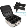 thumbnail image 4 of FORMRS Travel Makeup Bag Large Capacity Train Case Cosmetic Organizer with Adjustable Dividers, Small Floral Pattern, 4 of 8