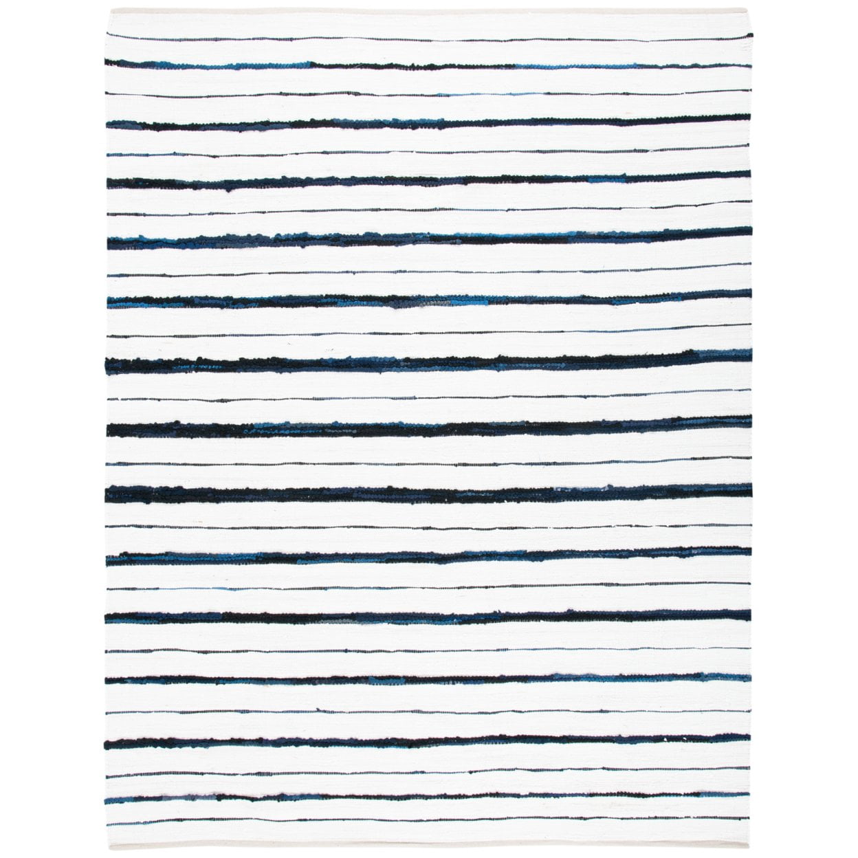 SAFAVIEH Montauk Rowena Striped Area Rug, Navy/Ivory, 6' x 9'